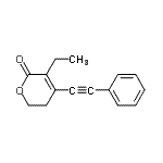 CAS 登录号：663957-66-2， 3-乙基-4-(苯基乙炔基)-5,6-二氢-2H-吡喃-2-酮