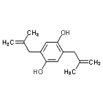 CAS 登录号：664324-51-0， 2,5-二(2-甲基-2-丙烯-1-基)-1,4-苯二酚