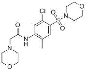 CAS 登录号：66647-76-5， N-(5-氯-2-甲基-4-(4-吗啉基磺酰基)苯基)-4-吗啉乙酰胺
