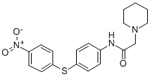 CAS 登录号：66649-55-6， N-(4-((4-硝基苯基)硫代)苯基)-1-哌啶乙酰胺