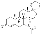 CAS 登录号：6673-97-8， (7a,17b)-7-(乙酰基硫代)-4',5'-二氢-螺[雄甾-4-烯-17,2'(3'H)-呋喃]-3-酮