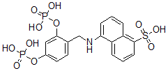 CAS 登录号：66731-46-2， N-(2,4-二磷酰苄基)-1-氨基-5-萘磺酸
