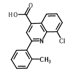 CAS#: 667437-81-2, 8-Chloro-2-(2-methylphenyl)-4-quinolinecarboxylic acid