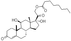 CAS#: 6678-14-4, 11,17-Dihydroxy-21-[(1-Oxooctyl)Oxy]-(11B)-Pregn-4-Ene-3,20-Dione