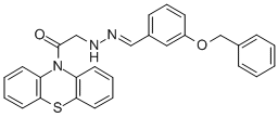 CAS#: 66786-24-1, 10-((((3-(Phenylmethoxy)Phenyl)Methylene)Hydrazino)Acetyl)-10H-Phenothiazine