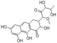 CAS#: 6680-06-4, 3-(3,4-Dihydroxy-1-Methoxy-2-Oxopentyl)-2,6,8,9-Tetrahydroxy-3,4-Dihydro-2H-Anthracen-1-One