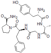 CAS 登录号：66864-07-1， 丙氨酰(2)-脯氨酰胺(5)-脑啡肽