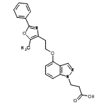 CAS#: 669077-49-0, 3-{4-[2-(5-Methyl-2-phenyl-1,3-oxazol-4-yl)ethoxy]-1H-indazol-1-yl}propanoic acid