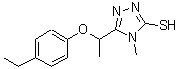 CAS#: 669708-93-4, 5-[1-(4-Ethylphenoxy)ethyl]-4-methyl-4H-1,2,4-triazole-3-thiol