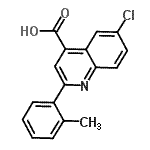 CAS#: 669726-49-2, 6-Chloro-2-(2-methylphenyl)-4-quinolinecarboxylic acid