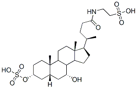 CAS 登录号：67030-59-5， 2-[[(3a,5b,7a)-7-羟基-24-氧代-3-(磺基氧基)胆烷-24-基]氨基]-乙烷磺酸