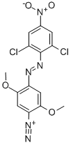 CAS#: 6709-58-6, 4-[2-(2,6-Dichloro-4-nitrophenyl)diazenyl]-2,5-dimethoxy-Benzenediazonium