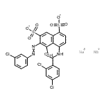 CAS 登录号：6713-60-6， 二钠6-[(3-氯苯基)偶氮]-4-[(2,4-二氯苯甲酰基)氨基]-5-羟基-1,7-萘二磺酸酯