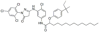 CAS#: 67178-60-3, N-[4-Chloro-3-[[4,5-Dihydro-5-Oxo-1-(2,4,6-Trichlorophenyl)-1H-Pyrazol-3-Yl]Amino]Phenyl]-2-(4-Tert-Pentylphenoxy)Myristamide