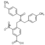 CAS#: 672310-25-7, 4-{[(4-Methoxybenzoyl)(4-methylbenzyl)amino]methyl}-3-nitrobenzoic acid