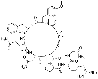 CAS 登录号：67269-08-3， 1-去氨基青霉胺-2-(O-甲基-酪氨酰)-精氨酸加压素
