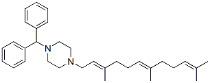 CAS 登录号：67351-22-8， 1-(二苯基甲基)-4-(3,7,11-三甲基-2,6,10-十二碳三烯基)哌嗪