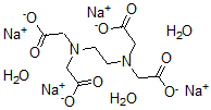 CAS 登录号：67401-50-7， N,N'-1,2-乙烷二基二[N-(羧甲基)-甘氨酸四钠盐三水合物