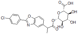 CAS 登录号：67472-42-8， 苯噁洛芬葡糖苷酸