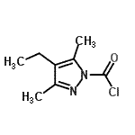 CAS#: 67514-67-4, 4-Ethyl-3,5-dimethyl-1H-pyrazole-1-carbonyl chloride