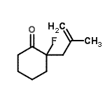 CAS 登录号：67542-19-2， 2-氟-2-(2-甲基-2-丙烯-1-基)环己酮
