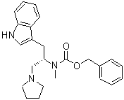 CAS 登录号：675602-66-1， [(2S)-1-(1H-吲哚-3-基)-3-(1-吡咯烷基)-2-丙基]甲基氨基甲酸苄酯