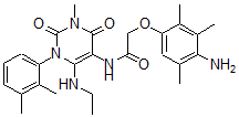 CAS#: 676148-83-7, 2-(4-Amino-2,3,5-Trimethylphenoxy)-N-[1-(2,3-Dimethylphenyl)-6-(Ethylamino)-1,2,3,4-Tetrahydro-3-Methyl-2,4-Dioxo-Pyrimidin-5-Yl]-Acetamide