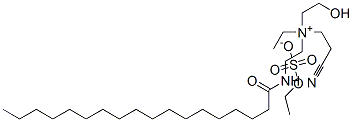 CAS#: 67633-82-3, (2-Cyanoethyl)Ethyl(2-Hydroxyethyl)[2-[(1-Oxooctadecyl)Amino]Ethyl]Ammonium Ethyl Sulphate