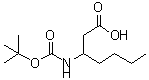 CAS#: 676348-90-6, 3-({[(2-Methyl-2-propanyl)oxy]carbonyl}amino)heptanoic acid