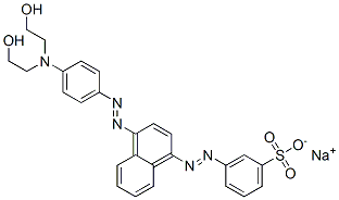 CAS#: 67674-28-6, Sodium 3-[[4-[[4-[Bis(2-Hydroxyethyl)Amino]Phenyl]Azo]-1-Naphthyl]Azo]Benzenesulphonate