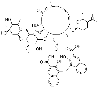 CAS#: 67724-08-7, Spiramycin compd with 4,4'-methylenebis(3-hydroxy-2-naphthalenecarboxylic acid)