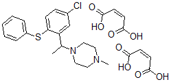 CAS#: 67729-52-6, 1-(1-(5-Chloro-2-(phenylthio)phenyl)ethyl)-4-methylpiperazine (Z)-2-butenedioate (1:2)