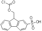 CAS#: 67827-06-9, 9-{[(Chlorocarbonyl)oxy]methyl}-9H-fluorene-2-sulfonic acid