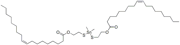 CAS 登录号：67859-63-6， (二甲基锡烷亚基)二(硫代亚乙基)二油酸酯