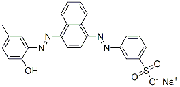 CAS#: 67875-21-2, Sodium 3-[[4-[(2-Hydroxy-5-Methylphenyl)Azo]-1-Naphthyl]Azo]Benzenesulphonate