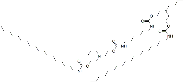 CAS#: 67892-94-8, 14-Butyl-10,18-Dioxo-11,17-Dioxa-2,9,14,19-Tetraazaheptatriacontanoic Acid 2-[Butyl[2-[[(Octadecylamino)Carbonyl]Oxy]Ethyl]Amino]Ethyl Ester