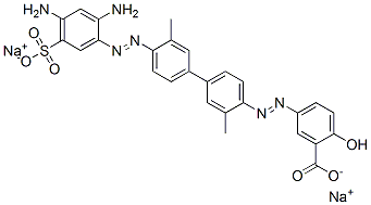 CAS#: 67893-48-5, Disodium 5-[[4'-[(2,4-Diamino-5-Sulphonatophenyl)Azo]-3,3'-Dimethyl[1,1'-Biphenyl]-4-Yl]Azo]Salicylate
