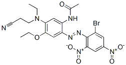 CAS 登录号：67905-66-2， N-[2-[(2-溴-4,6-二硝基苯基)偶氮]-5-[(2-氰基乙基)乙基氨基]-4-乙氧基苯基]乙酰胺