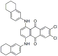 CAS 登录号：67939-47-3， 2,3-二氯-5,8-二[(5,6,7,8-四氢-2-萘基)氨基]蒽醌