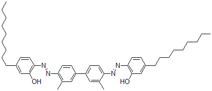 CAS 登录号：67990-27-6， 2,2'-[(3,3'-二甲基[1,1'-联苯]-4,4'-二基)二(2,1-二氮烯二基)]二[4-壬基-苯酚]