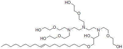 CAS#: 68015-68-9, 1-[2-[2-[Bis[2-(2-hydroxyethoxy)ethyl]amino]ethyl-[2-(2-hydroxyethoxy)ethyl]amino]ethyl-[2-(2-hydroxyethoxy)ethyl]amino]-3-[(E)-octadec-9-enoxy]propan-2-ol
