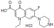 CAS#: 68077-27-0, 1-Ethyl-6-Fluoro-1,4-Dihydro-4-Oxo-7-(1-Piperazinyl)-3-Quinolinecarboxylic Acid Hydrochloride(1:1)