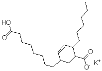 CAS#: 68127-33-3, 5-Carboxy-4-Hexyl-2-Cyclohexene-1-Octanoicacid Potassium Salt (1:?)