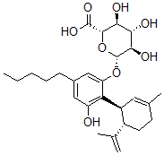 CAS 登录号：68170-65-0， (2S,3S,4S,5R,6S)-3,4,5-三羟基-6-[3-羟基-2-[(1R,6S)-3-甲基-6-丙-1-烯-2-基-1-环己-2-烯基]-5-戊基-苯氧基]四氢吡喃-2-羧酸