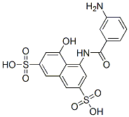 CAS 登录号：68189-31-1， 4-[(3-氨基苯甲酰)氨基]-5-羟基萘-2,7-二磺酸