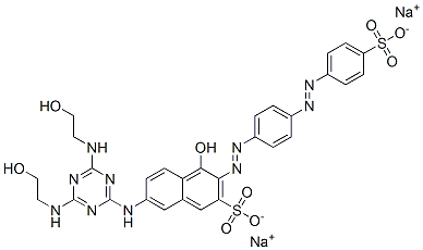CAS#: 68201-95-6, Disodium 7-[[4,6-Bis[(2-Hydroxyethyl)Amino]-1,3,5-Triazin-2-Yl]Amino]-4-Hydroxy-3-[[4-[(4-Sulphonatophenyl)Azo]Phenyl]Azo]Naphthalene-2-Sulphonate