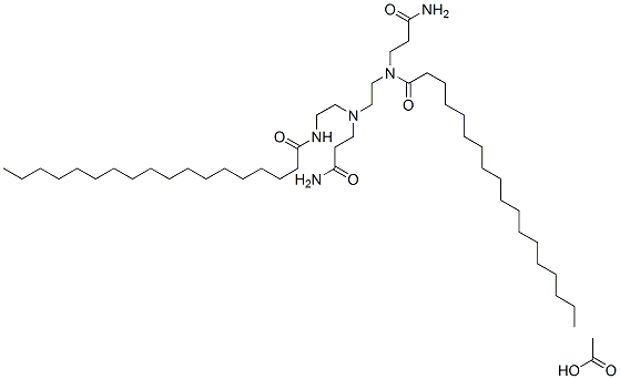 CAS#: 68214-50-6, N-(3-Amino-3-Oxopropyl)-N-[2-[(3-Amino-3-Oxopropyl)[2-(Stearoylamino)Ethyl]Amino]Ethyl]Stearamide Monoacetate