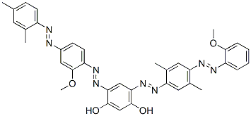 CAS#: 68227-36-1, 4-[[4-[(2,4-Dimethylphenyl)Azo]-2-Methoxyphenyl]Azo]-6-[[4-[(2-Methoxyphenyl)Azo]-2,5-Dimethylphenyl]Azo]-1,3-Benzenediol