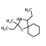CAS 登录号：682321-47-7， 2,4-二乙基-2-甲基-1-氧杂-3-氮杂螺[4.5]癸烷