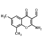 CAS 登录号：68301-79-1， 2-氨基-6,8-二甲基-4-氧代-4H-苯并吡喃-3-甲醛
